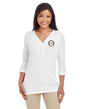 CLEARANCE Alpha Homes - Ladies' Perfect Fit™ Y-Placket Convertible Sleeve Knit Top
