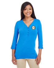 CLEARANCE Alpha Homes - Ladies' Perfect Fit™ Y-Placket Convertible Sleeve Knit Top