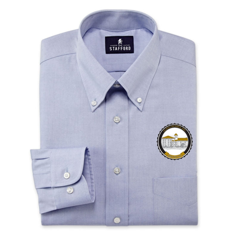 CLEARANCE Men's Wrinkle Free Button-Down Collar Oxford Dress Shirt