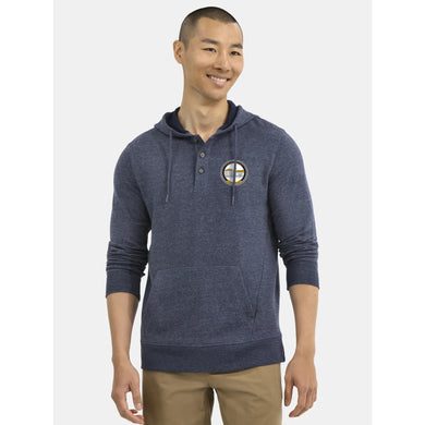 CLEARANCE AHI - Unisex Button Henley Hoodie with Long Sleeves
