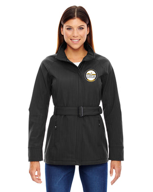 CLEARANCE AHI - Ladies' Skyscape Three-Layer Textured Two-Tone Soft Shell Jacket