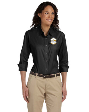 CLEARANCE Alpha Homes - Ladies' Perfect Fit™ Three-Quarter Sleeve Poplin Blouse