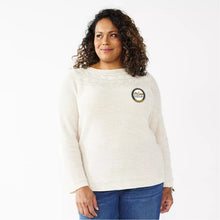 Alpha Homes - Ladies Plus Size Cable Yoke Sweater