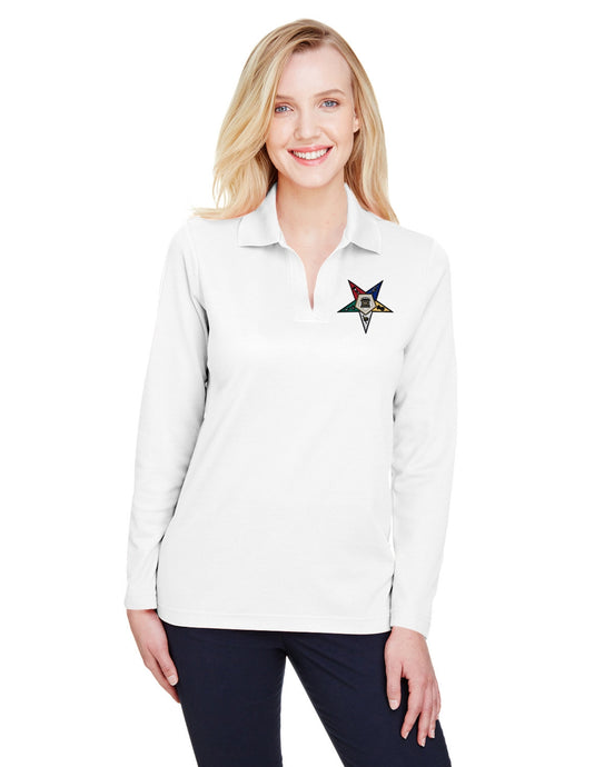 OES - Ladies' Plaited Long Sleeve Polo